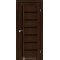 Венге / Черное стекло Дверное полотно VLD-01