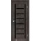 Лофт бетон / Черное стекло Дверное полотно VLD-02