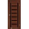Орех / Черное стекло Дверное полотно VLD-02