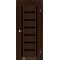 Венге / Черное стекло Дверное полотно VLD-02
