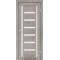 Лайт бетон / Стекло сатин белый Дверное полотно VL-02