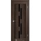 Дуб марсала / Черное стекло Дверное полотно VND-05