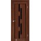 Орех / Стекло сатин белый Дверное полотно VND-05