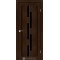 Венге / Черное стекло Дверное полотно VND-05