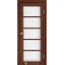 Орех / Стекло сатин белый Дверное полотно VC-02